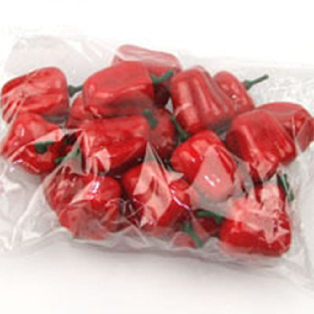BTOER 20 Pcs Artificial Vegetables Fake Red Chili Corn Potato Model Kitchen Decoration