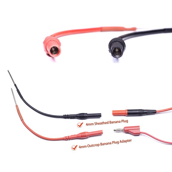 BTOER 2PC Silicone Flexible Spoon Back Probe Compatible for 4mm Banana Test Leads