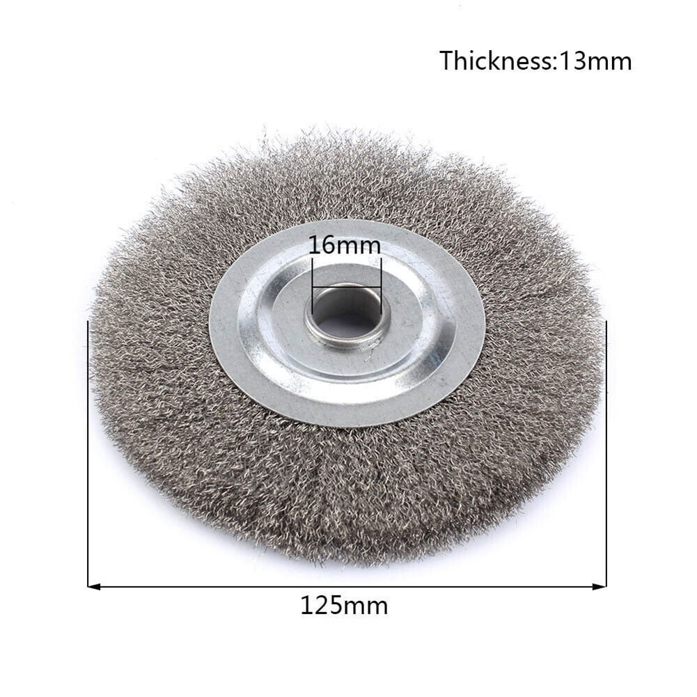 Crimped Stainless Steel Wire Wheel Brush Bench Grinder Abrasive 4