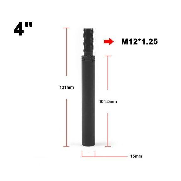 BTOER 3" 3.5" 4" Shift Knob Extender Extension Lever Gear Manual Shifter Rod 4IN