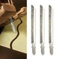 BTOER 3pcs Reciprocating Saw Blades Diamond Curved Saw Blade Set For