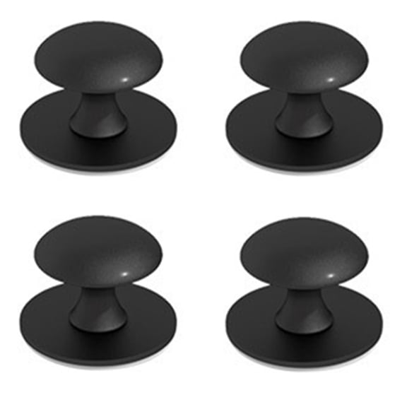 BTOER 4 Pcs Drawer Knobs Aluminum Self-Adhesive Knobs Convenient Handle Replacement Knobs Sliding Doors Home Improvement, Gray