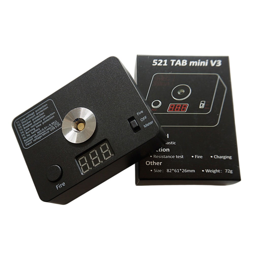 521 Tab Mini Coil Burn Tester - Widerstandsmessgerät Für E-Zigaretten 0.01-9.99 Ohm