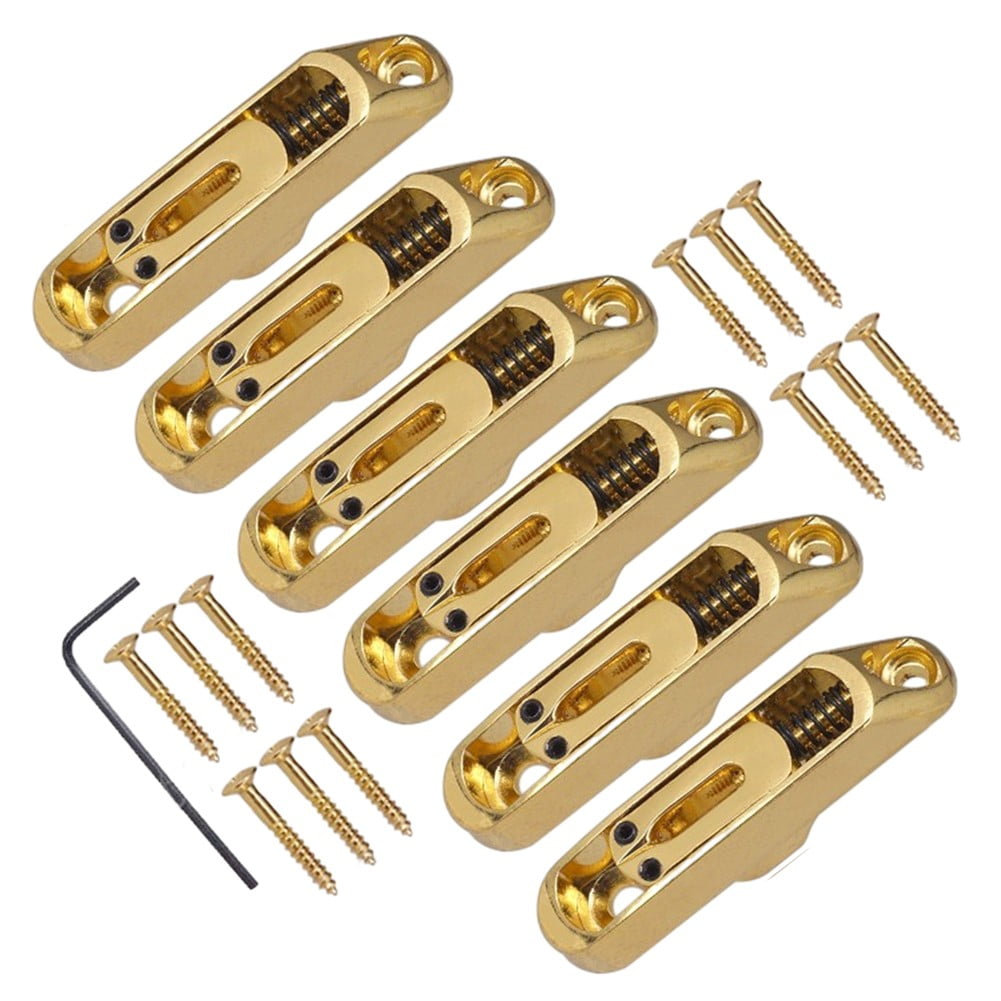 BTOER 6pcs Split Single Electric Guitar Bridge Individual Electric