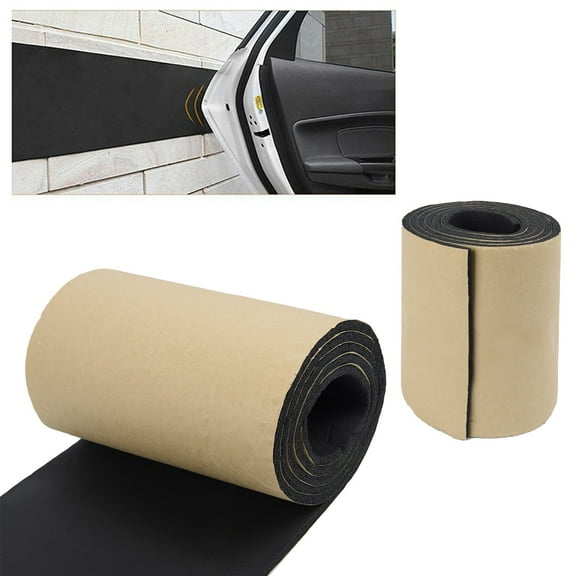 BTOER Black Car Door Protector Safety Bumper Guard Garage Parking Wall Strip 200x20cm