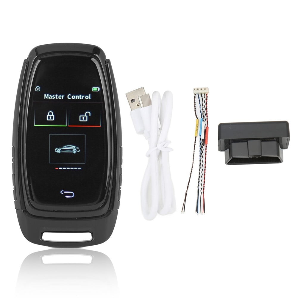 BTOER (Black)For Smart LCD Key Multilingual Car Starter Key For Button ...