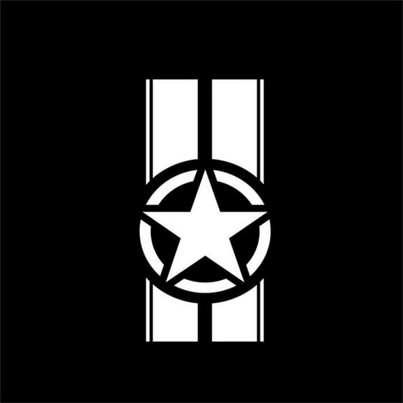 BTOER Car Hood Racing Sticker With Stripe Decal For Jeep For For Wrangler TJ LJ JK 45*110CM White