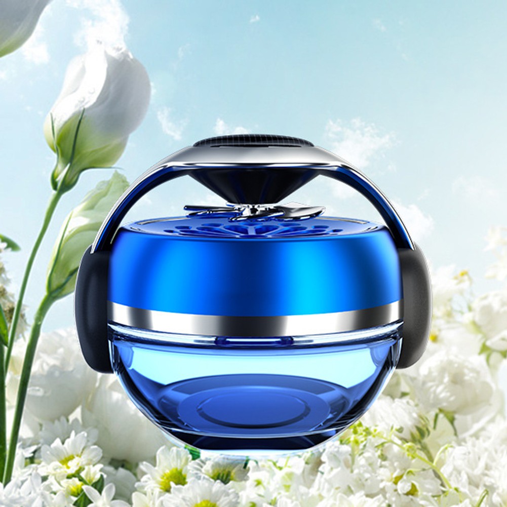 BTOER Car Perfume Ornaments Solar Rotating Diffuser Car Center Console ...