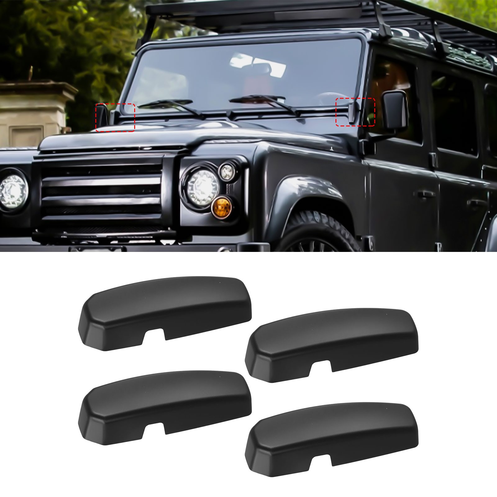 BTOER Covers for Windscreen-Bulkhead support bracket for Land Rover for ...