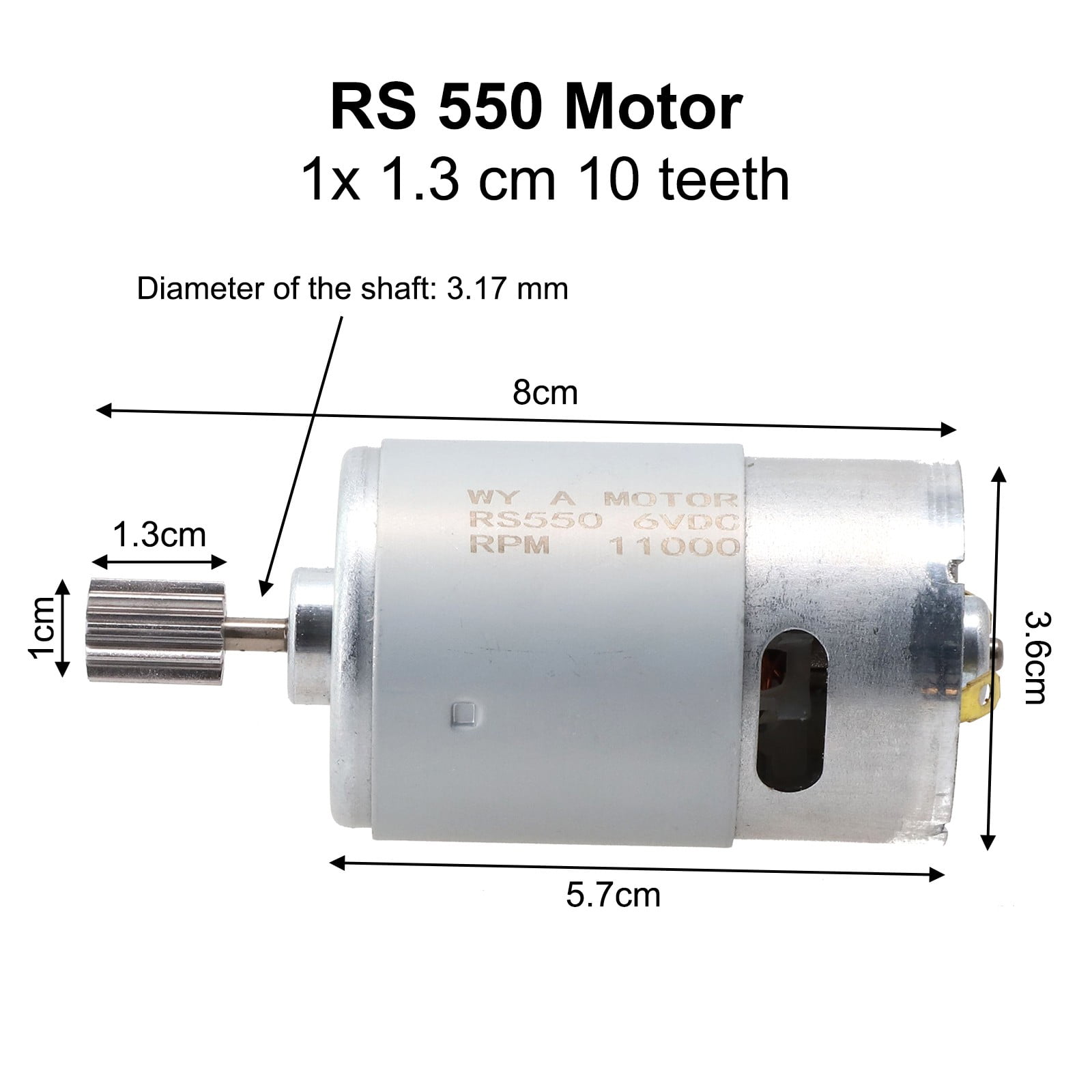 BTOER Electric Drill DC Motors For Kids Electric Car 550 RS390 RS380 ...