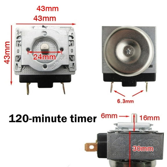BTOER Electric Oven Timer Switch Easy to Install and Durable for Electric Pressure Cooker Rice Cooker Steamer Mechanical Timer, #5