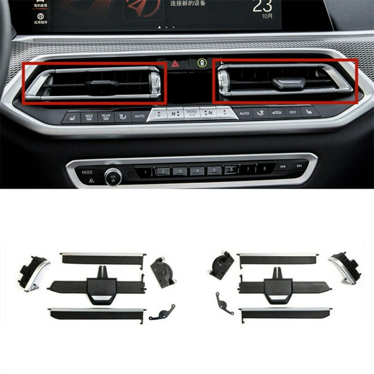 Car Front Middle Center AC Air Conditioner Vent Grille Clip Slider