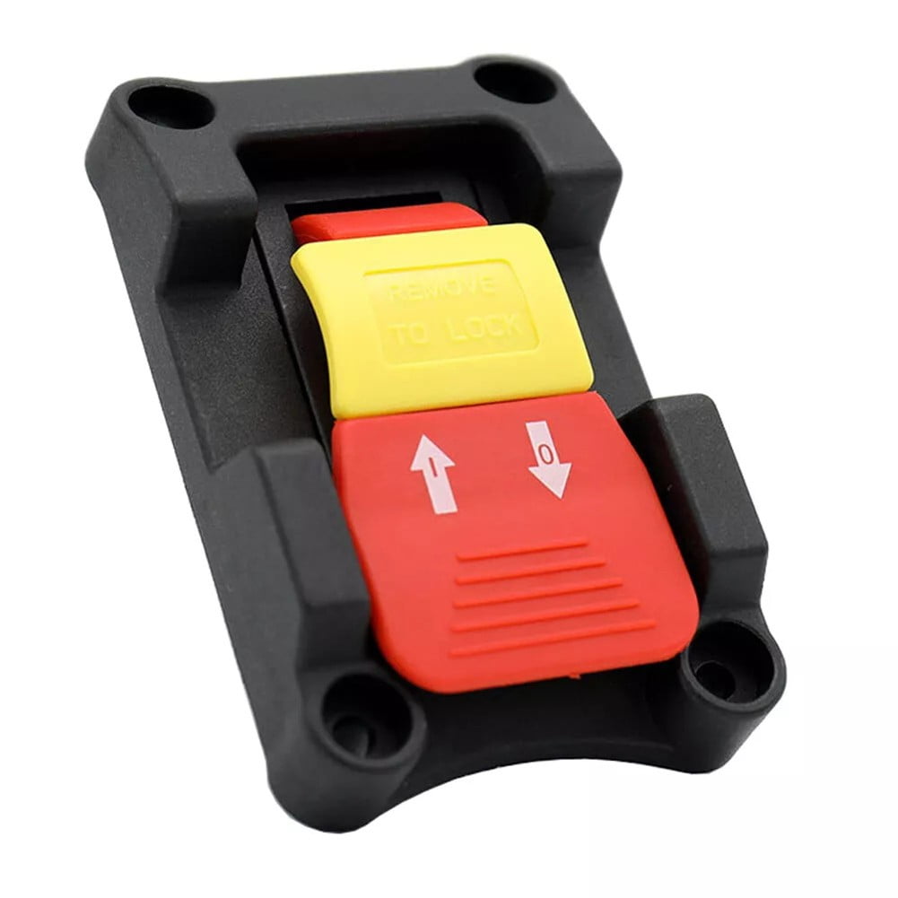 BTOER Locking Key Switch 20A DPDT Pushbutton Switch for Table Saws and