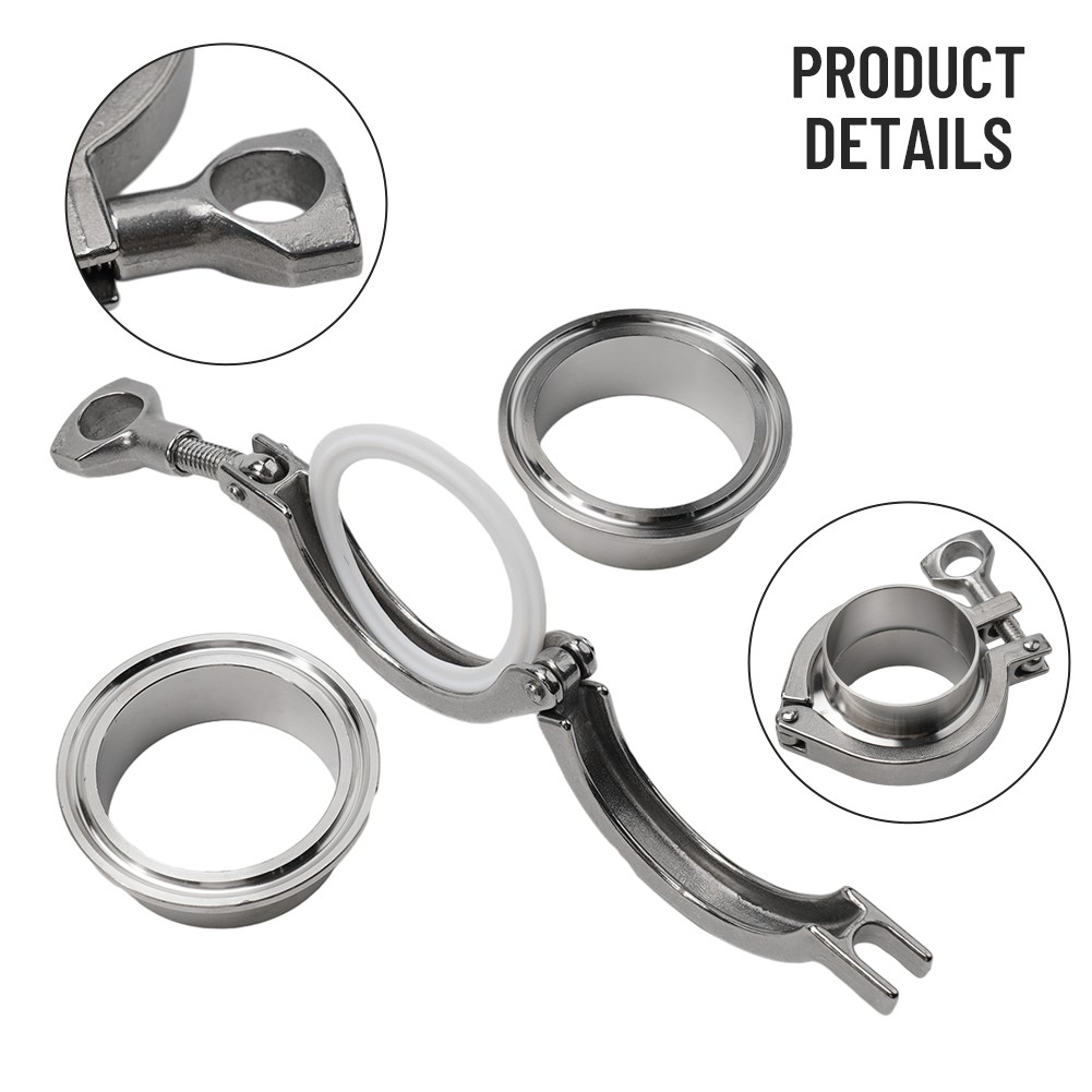BTOER OD 3/4 - 4 in 19mm - 102mm Sanitary Weld Ferrule + Tri Clamp ...