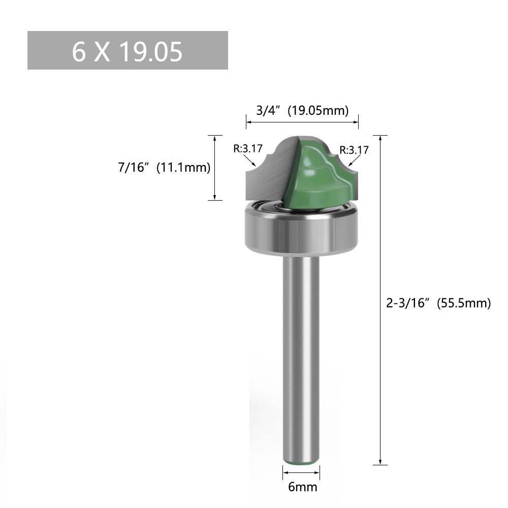 BTOER Router Bit for Crafting Exquisite Wooden Edges Features a 6mm