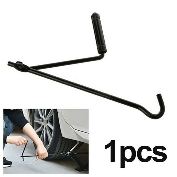 BTOER Spare Tire Lug Wrench Jack Lug Car Trunk Handle Lift Iron Tool Tire Wheel Jack Lug Wrench Automobiles Accessories