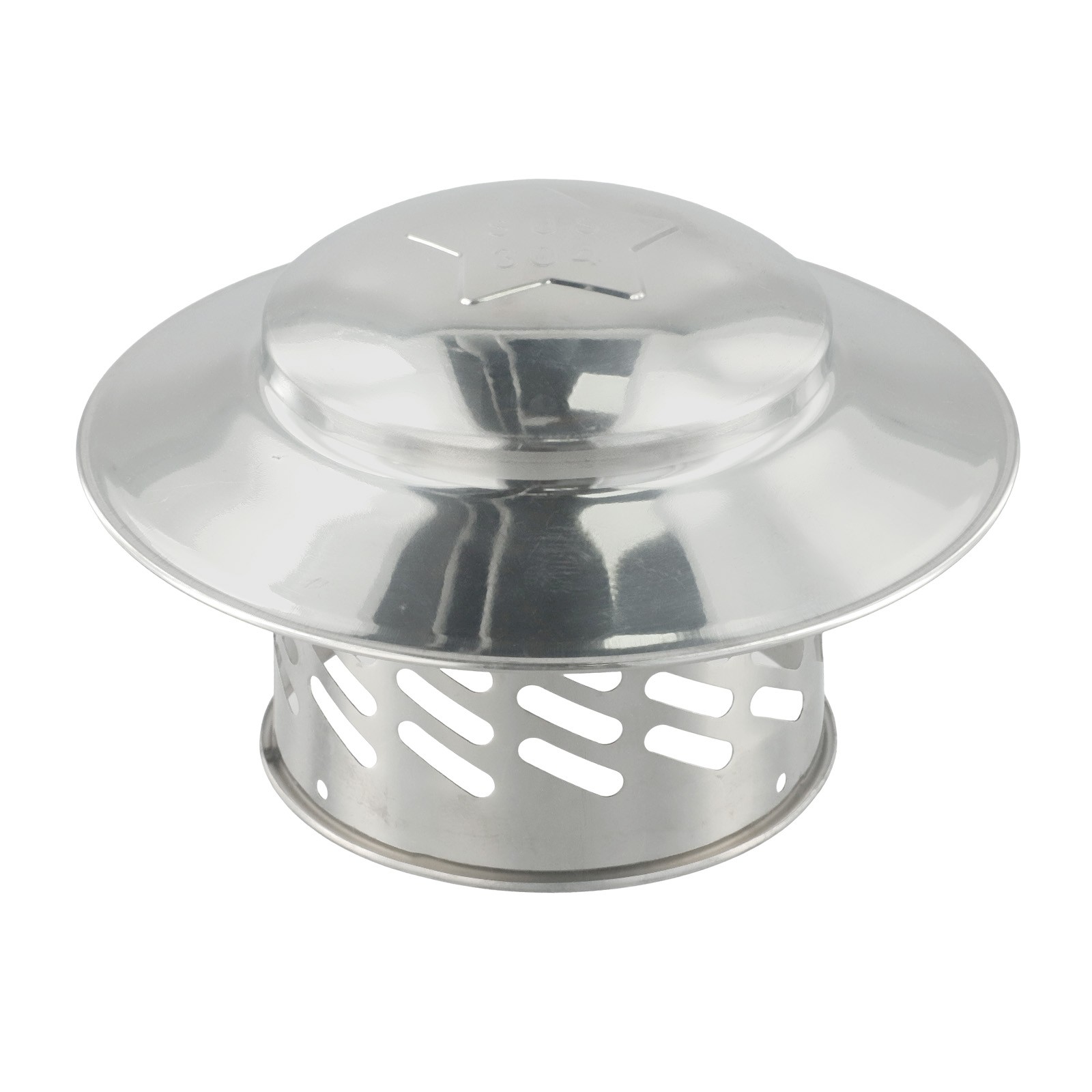 BTOER Stainles Steel Chimney Cap 80mm/110mm/160mm/220mm Exterior Wall