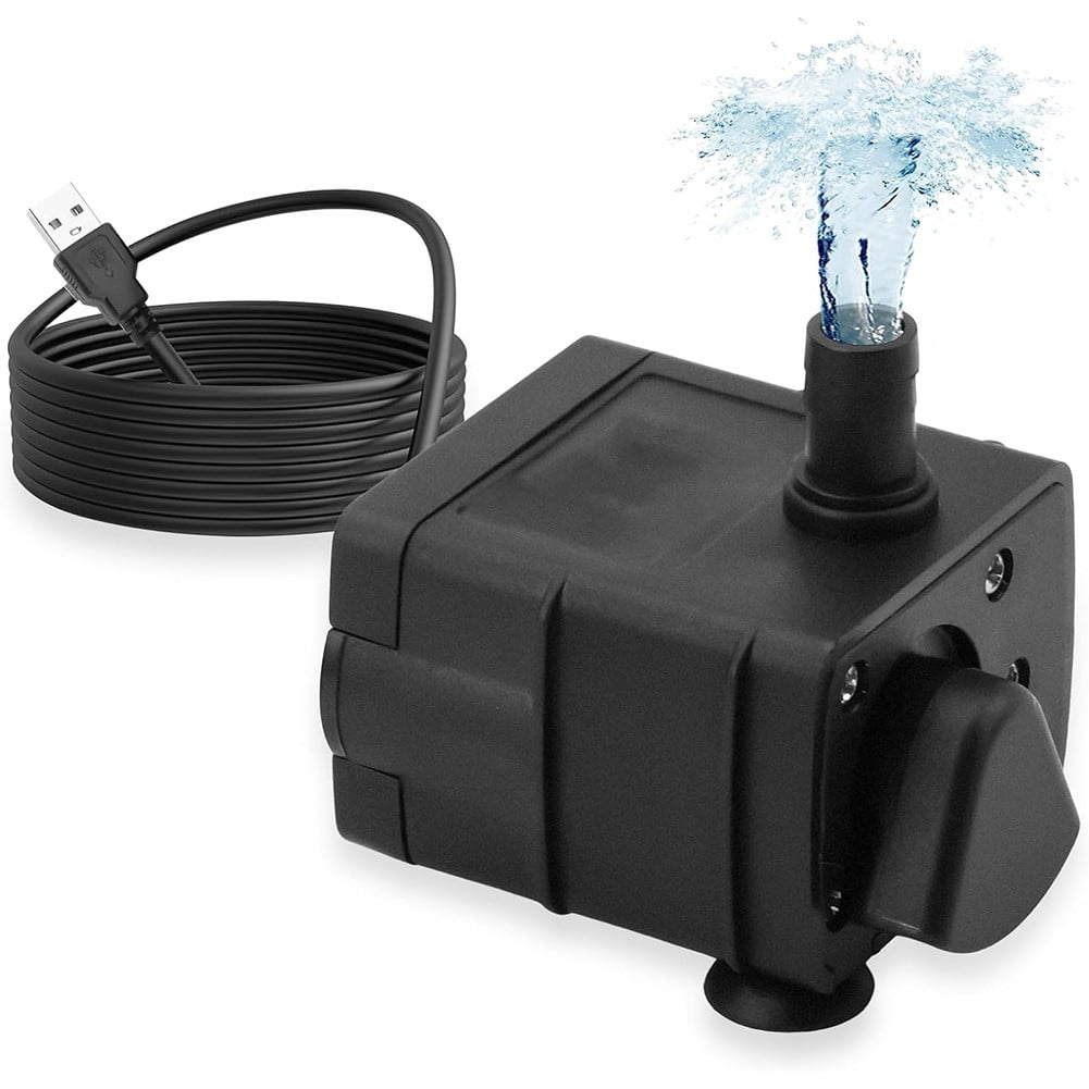 BTOER USB Mini Water Pump Solar Energy Submersible for Aquarium Pet Fountain Garden