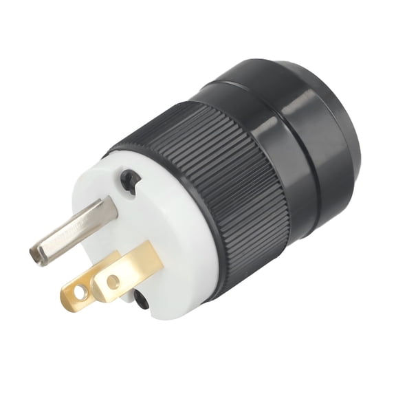 BTOER for NEMA 5-15P 15A 125V Straight Blade Male Replacement Heavy Duty Nylon