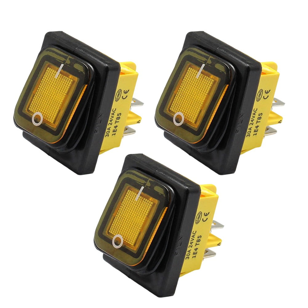 BTOER rocker switch,toggle switch for boats,4P 15A Waterproof rocker ...