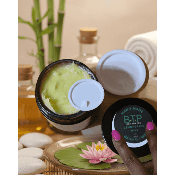 Infinite Storefront Handmade Vitamin E Body Balm, Lemongrass Mint, 2 oz (57g)