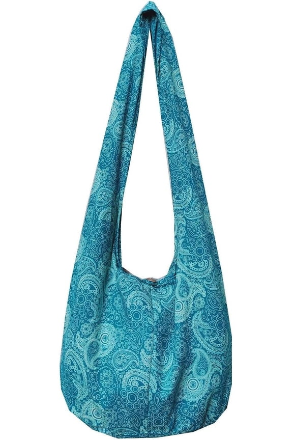 BTP! Thai Hippie Hobo Sling Crossbody Bag Shopping bag Paisley Print Large