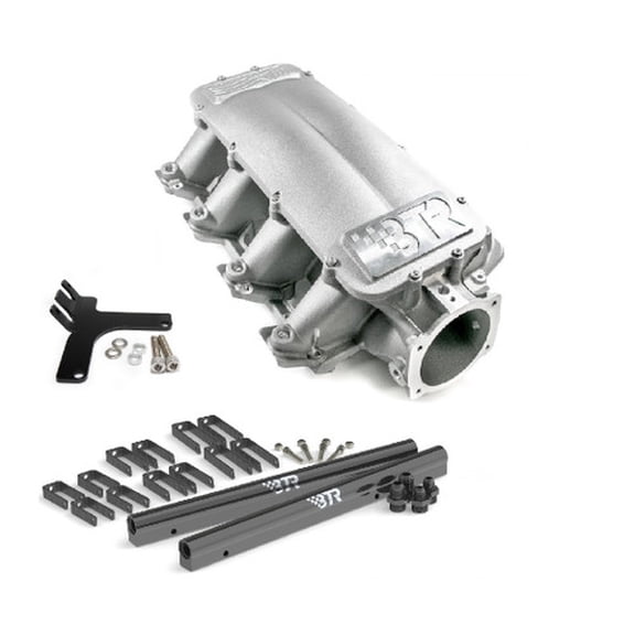 BTR Brian Tooley Racing Equalizer 1 Cathedral Port Intake Manifold IMA-01 | Fits LS1 LS2 LS6 4.8L 5.3L 5.7L 6.0L | Low Profile High RPM Performance Intake (Intake + Fuel Rails + Stock Cable Bracket)