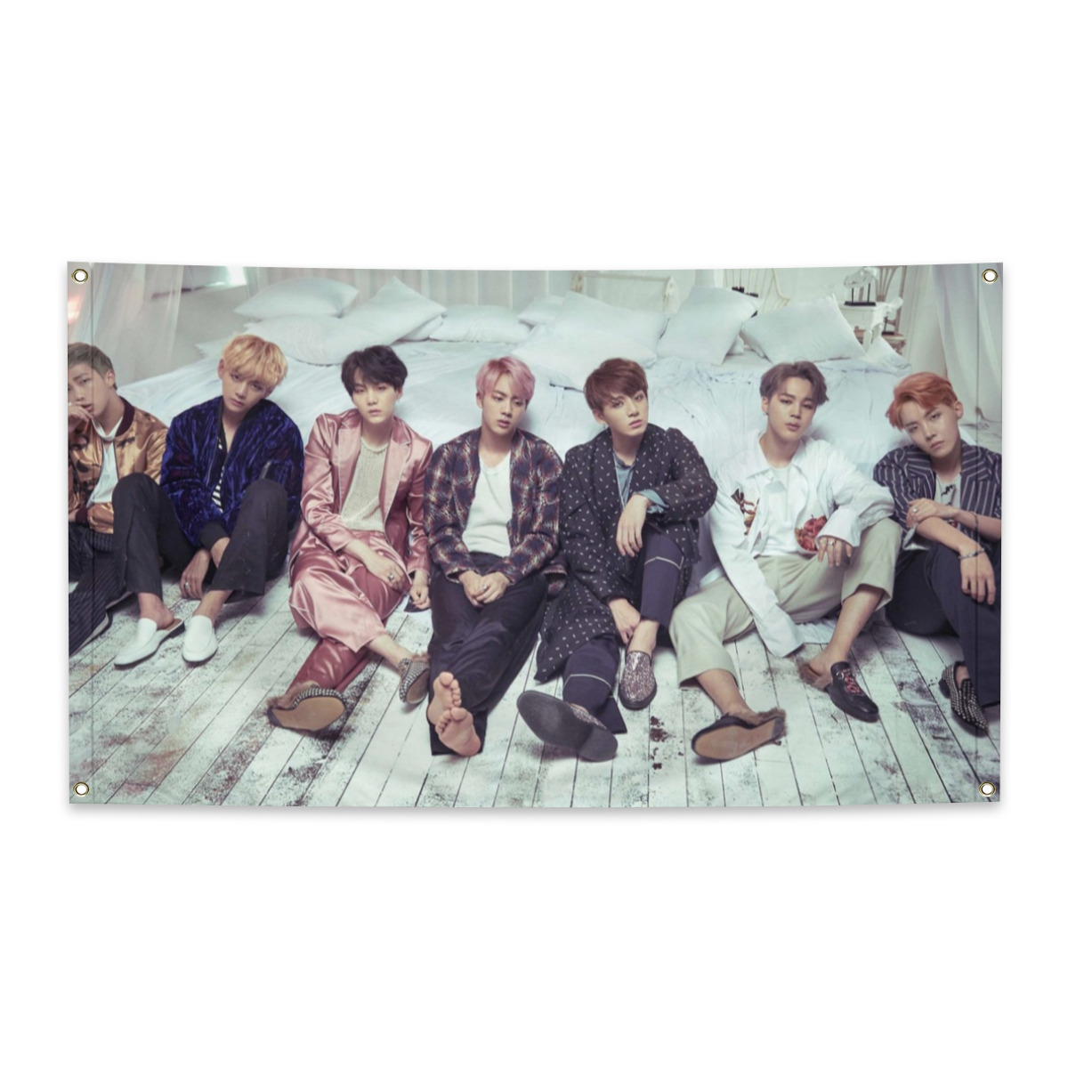 BTS 3x5 ft Face Flag - Vivid Color and Fade proof - Canvas