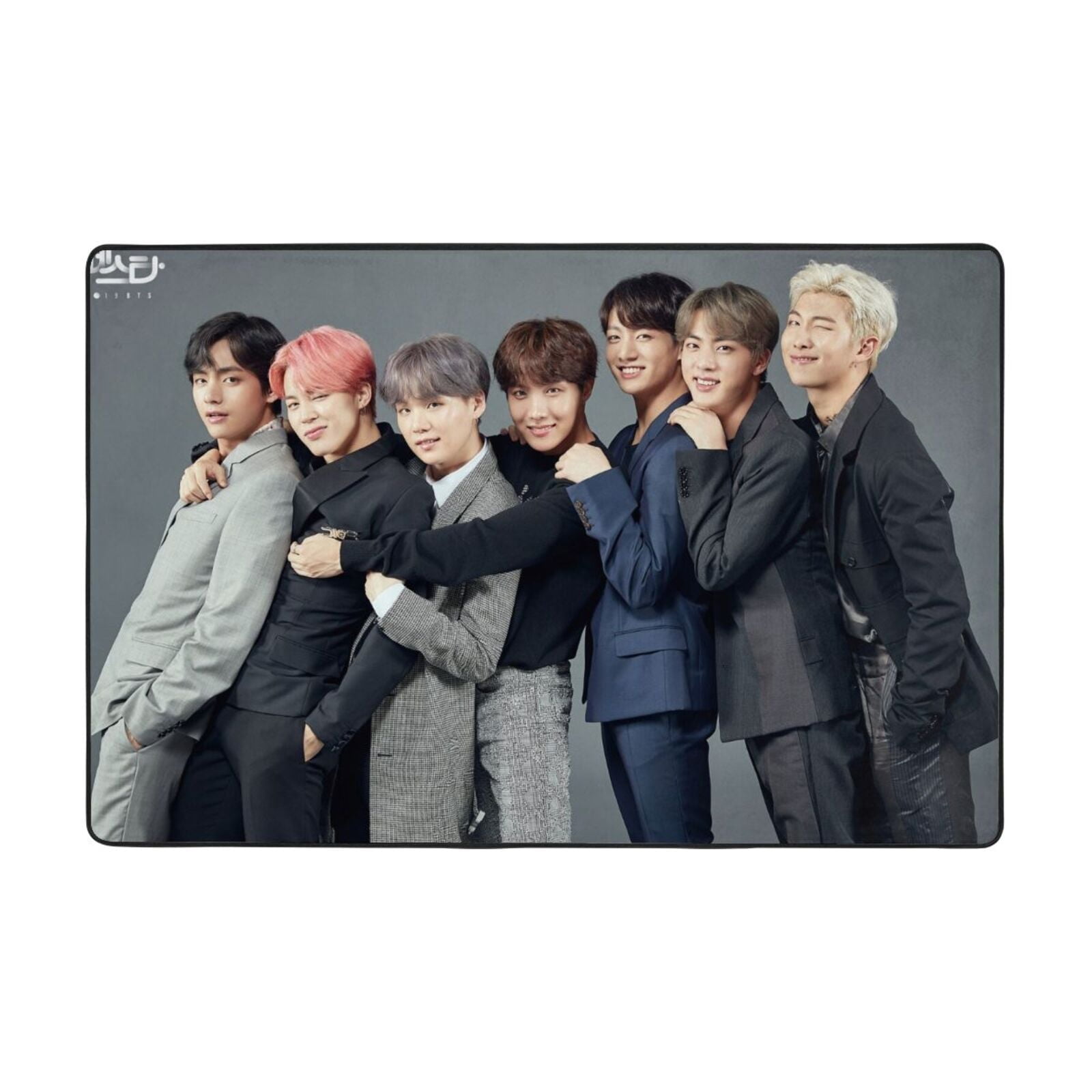 BTS Area Rug, Large Carpet, Washable Rug Mat, Flannel Non-slip Rugs for ...