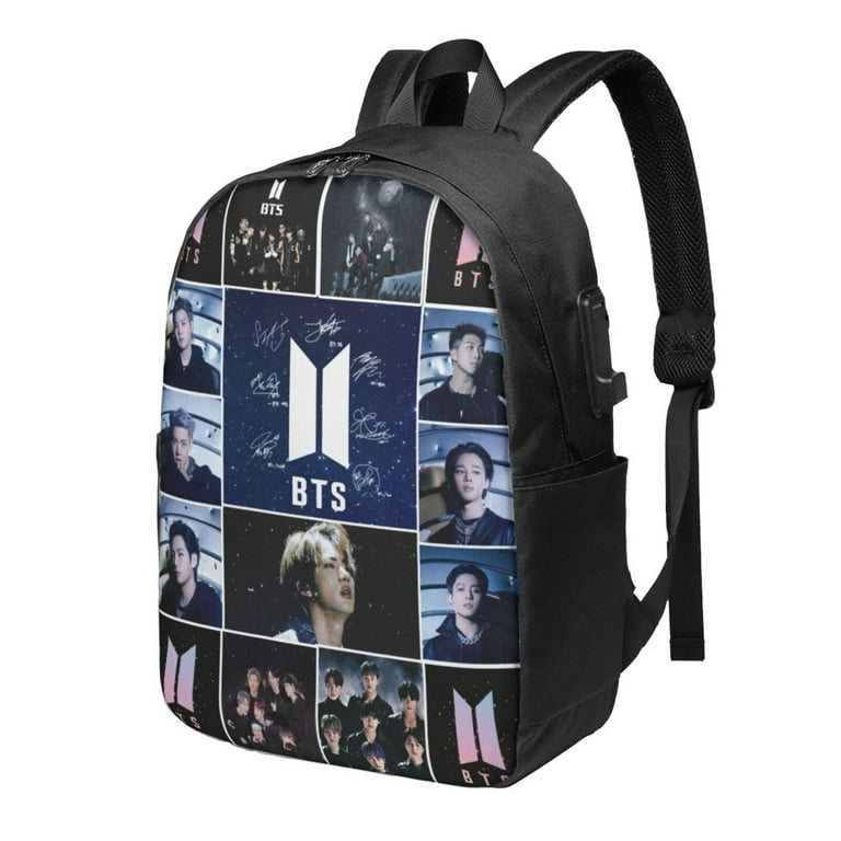 Pink Jungkook Kpop Backpack BTS Backpack Black