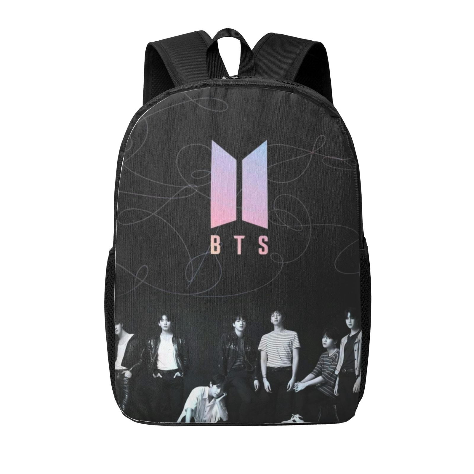 BTS Backpack, Large Capacity School Backpack, Lightweight School Book Bag, 16.9x12.6x5.5 Inch