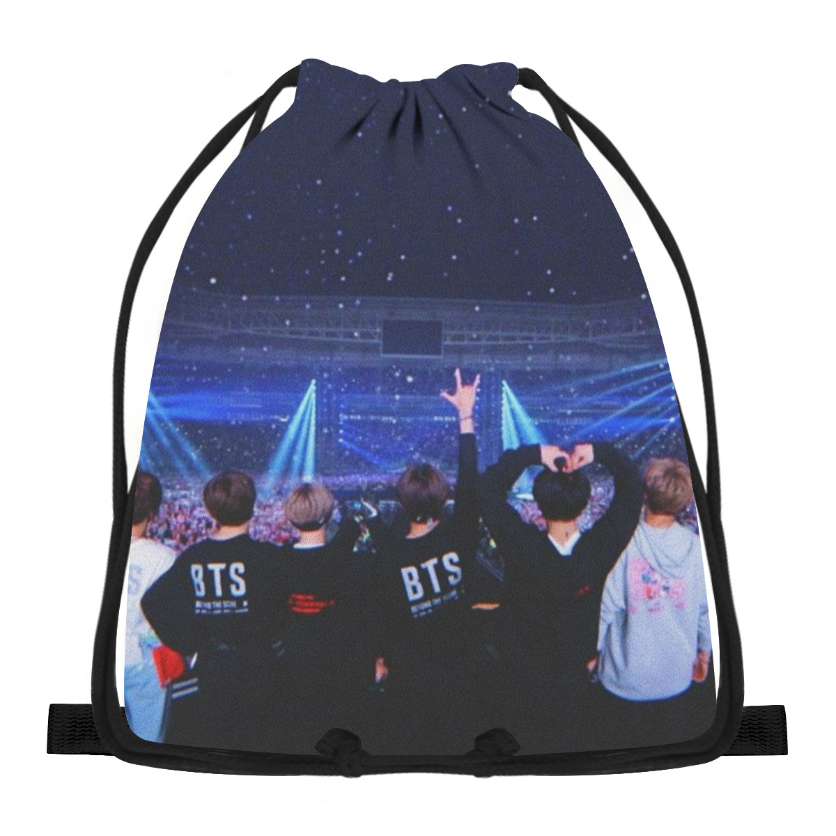 BTS Drawstring backpack, fashionable travel waterproof backpack, unisex backpack