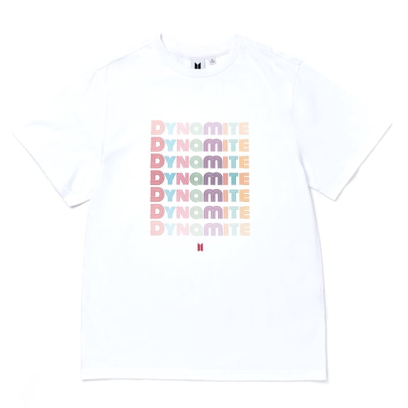 BTS "Dynamite" T-Shirt (White) - Small (Official Merchandise)