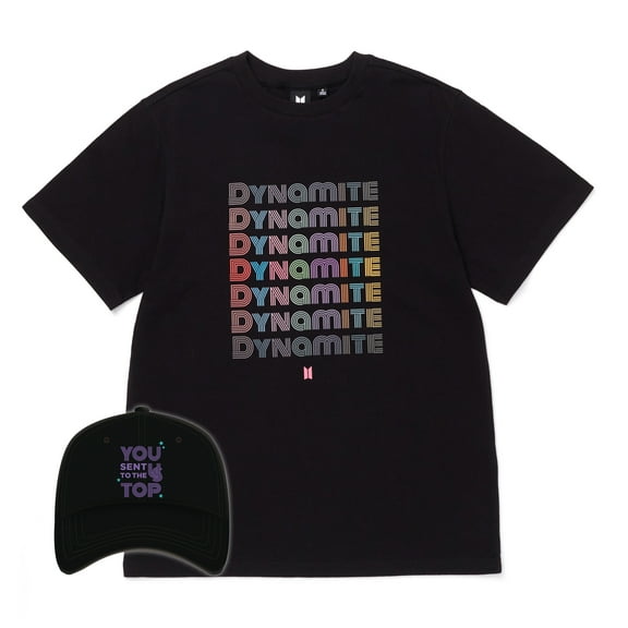BTS - Dynamite Tour - Official Merch - Tee & Ball Cap - Bundle 3