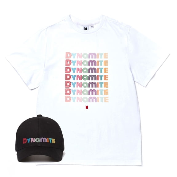 BTS - Dynamite Tour - Official Merch - Tee (Size SM) & Ball Cap - Bundle 1