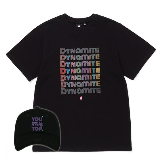 BTS - Dynamite Tour - Official Merch - Tee (Size SM) & Ball Cap - Bundle 4