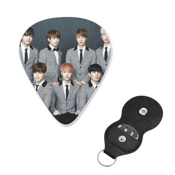 BTS Guitar Picks - Guitar Accessories - Acoustic, Electric, Bass Guitar Picks - Natural Feel, Warm Tone - Assorted Styles, Medium 0.70mm, 6 Pack