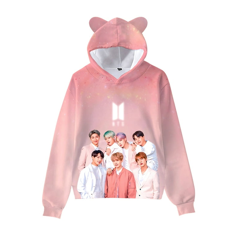 BTS Hoodie Merchandise Cute Sweatshirt Kpop Merch Stuff Hooded