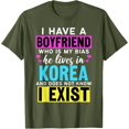 BTS I Have A Boyfriend Who Is My Bias Kpop Lover Kdrama Korean TShirt