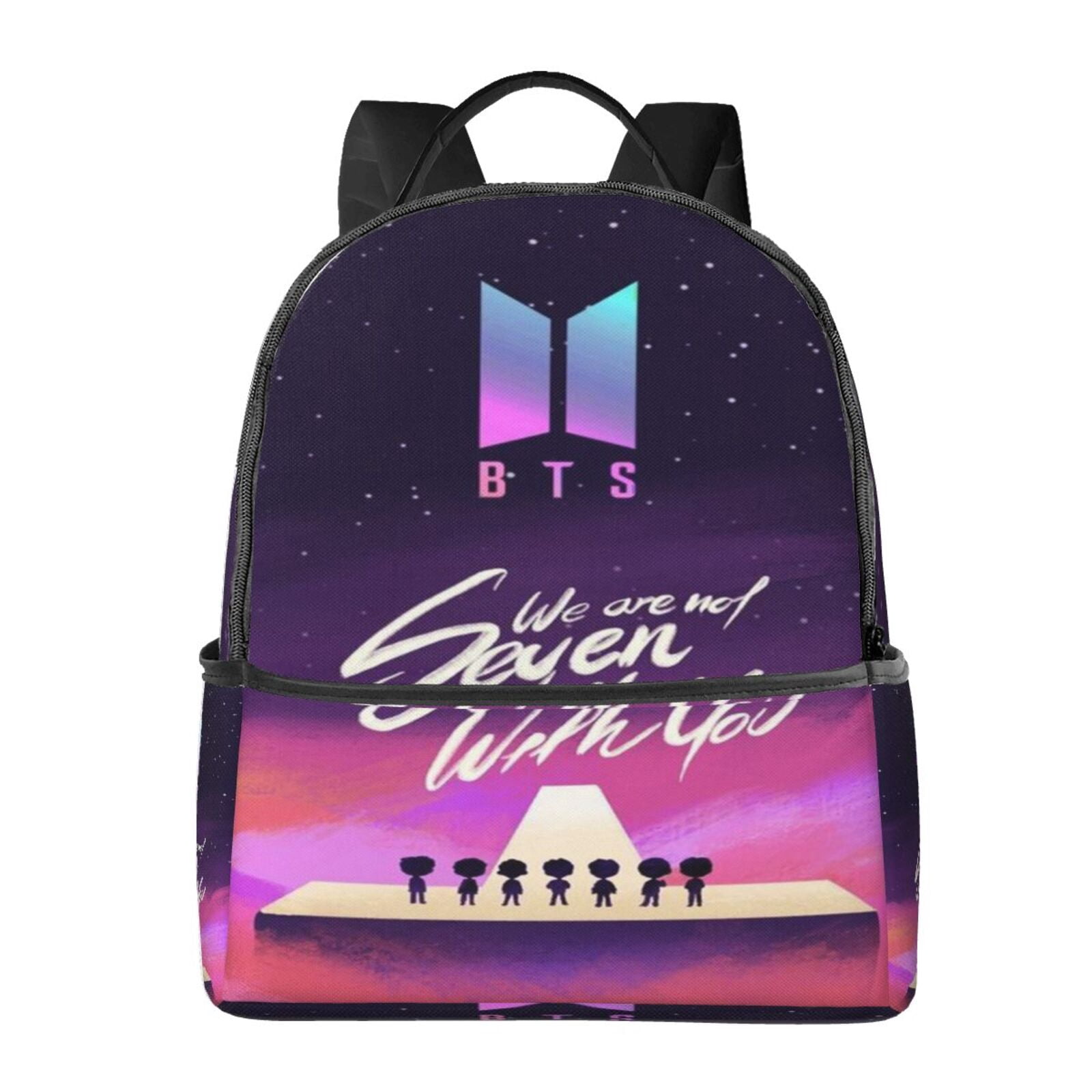 BTS Lightweight Casual Backpack Knapsack Durable Travel Sports ...