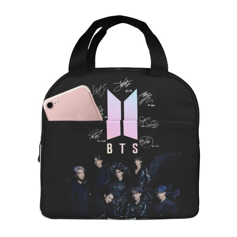 BTS Lunch Bag Tote Bag Insulated Lunch Box Picnic Beach Fishing Work