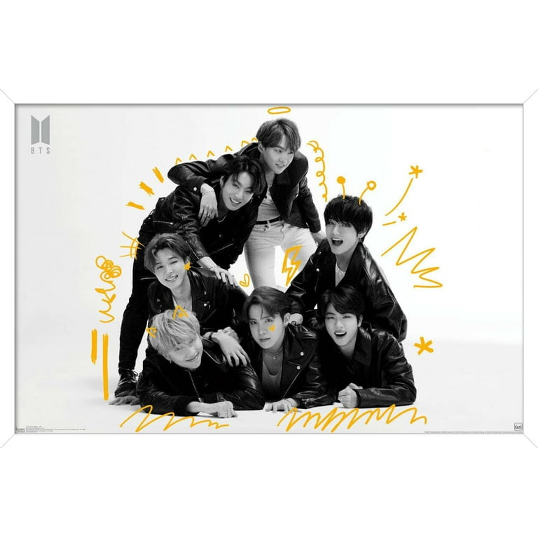 Free Shipping! Trends International BTS MOS7 BW Wall Poster 14.725