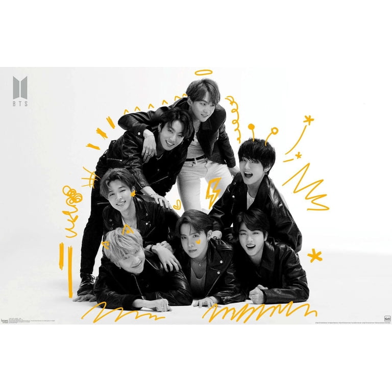 BTS - MOS7 - BW Wall Poster, 22.375