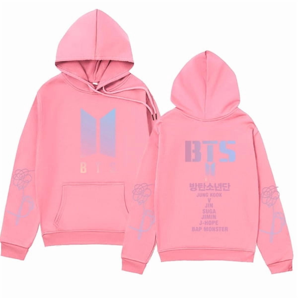 BTS Merch Unisex Cotton-Blend Casual Pullover Hoodie - Walmart.com