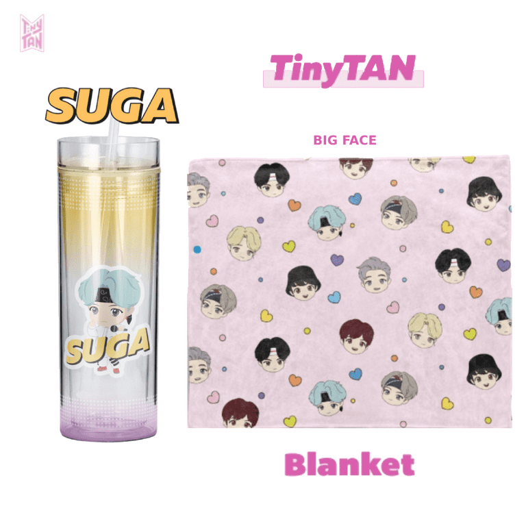 BTS TinyTAN Official Licensed BTS Product Ice Cup Tumbler 11.8 oz - SUGA 