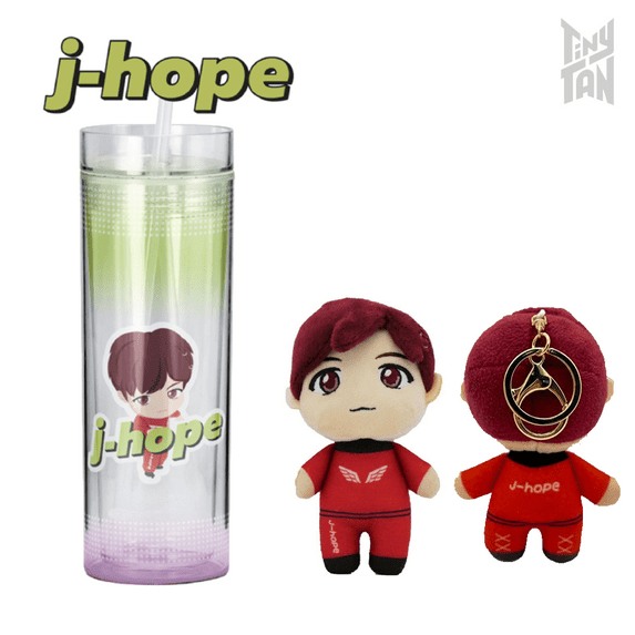 BTS TinyTAN Official BTS Product Ice Cup Tumbler 11.8 oz - J-Hope w/ Keyring