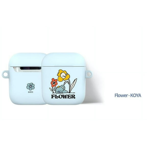 BTS X BT21 AirPods 1/2 Hard Case Flower Series KOYA