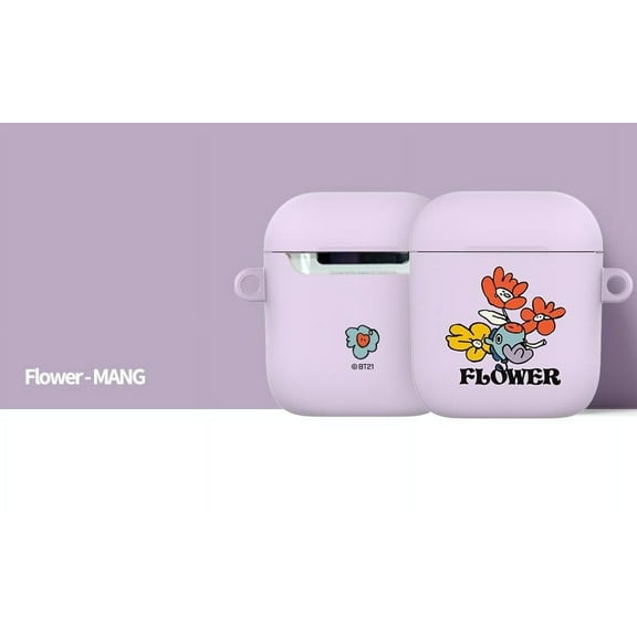 BTS X BT21 AirPods 1/2 Hard Case Flower Series MANG