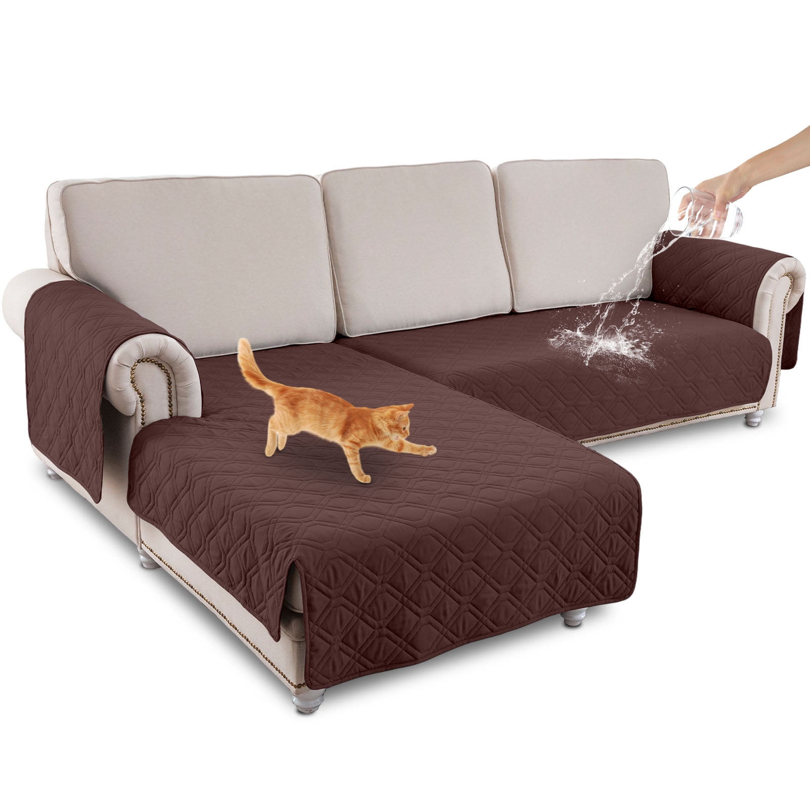Amazon.com: Genina Sectional Couch Covers for Dogs L Shaped