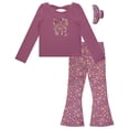 thumbnail image 1 of BTWEEN Girls 2-Piece Bow Back Top and Flare Leggings Set, Mellow Mauve, Size 10, 1 of 4